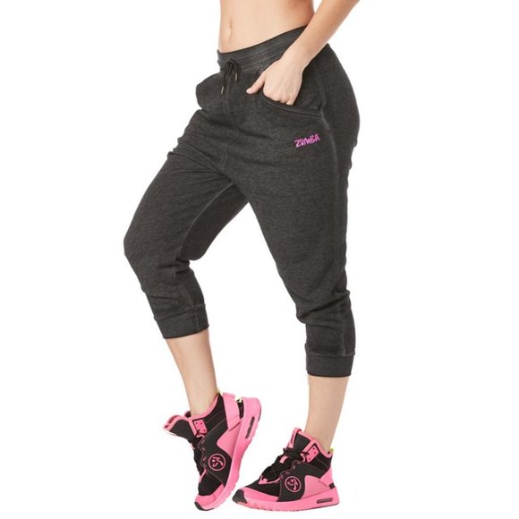 Zumba LOVE Capri Sweatpants Pocket Joggers XS S - Picture 3 of 16